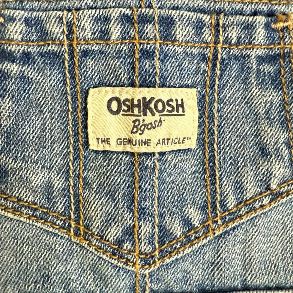 OshKosh B'gosh 24m denim tulle Overall Dress Baby Girls Glitter Hearts